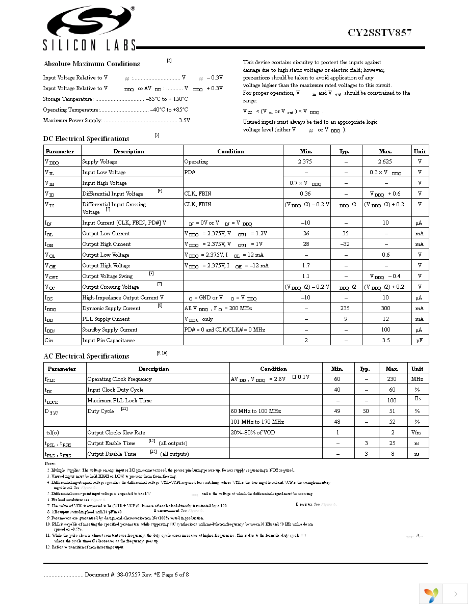 CY2SSTV857ZXI-32T Page 6