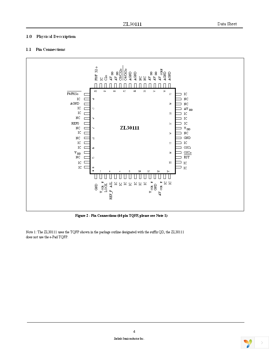 ZL30111QDG1 Page 4