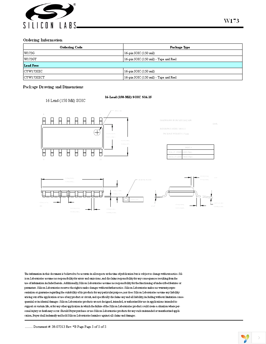 CYW173SXCT Page 5