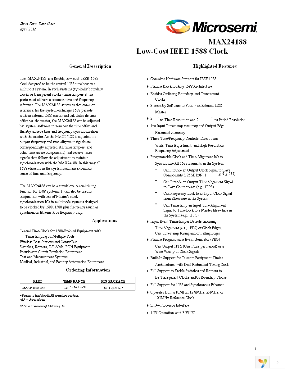 MAX24188ETK+T Page 1