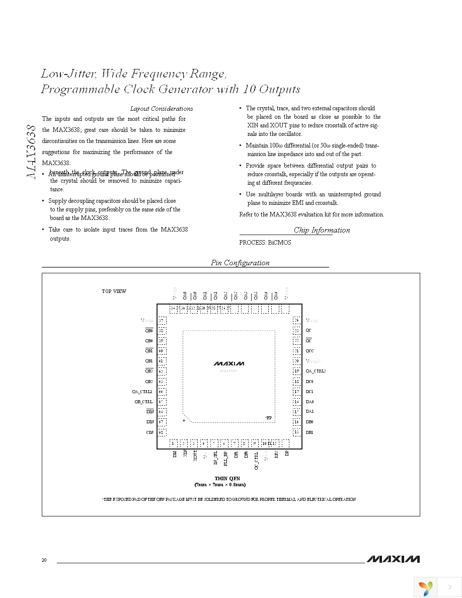 MAX3638ETM+ Page 20