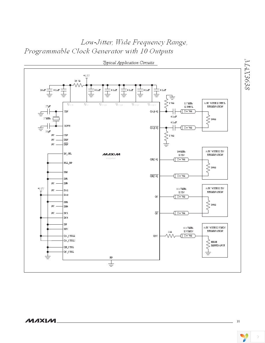 MAX3638ETM+ Page 21