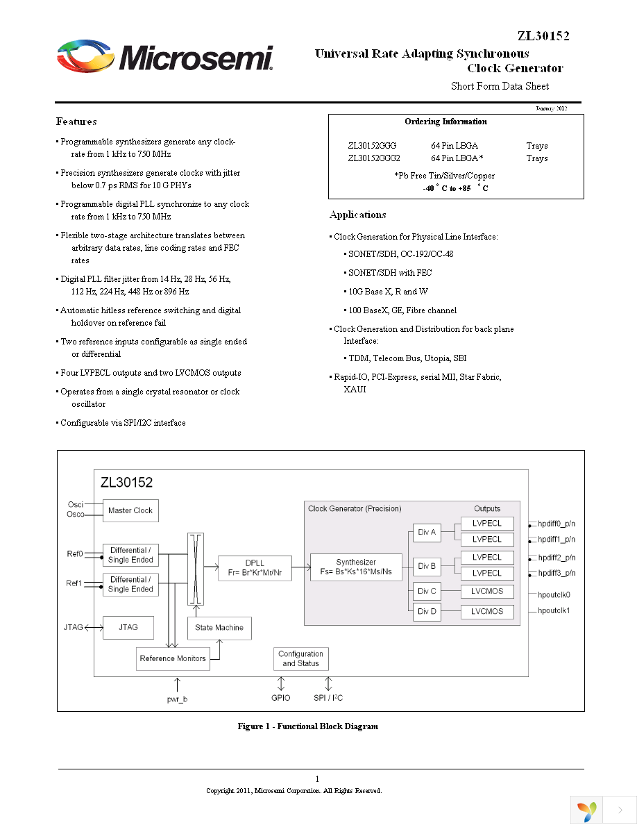 ZL30152GGG Page 1