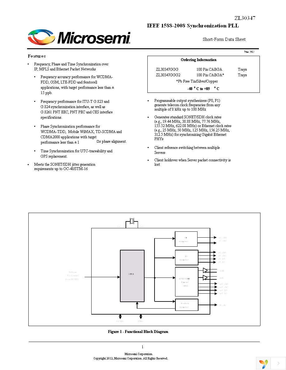 ZL30347GGG Page 1