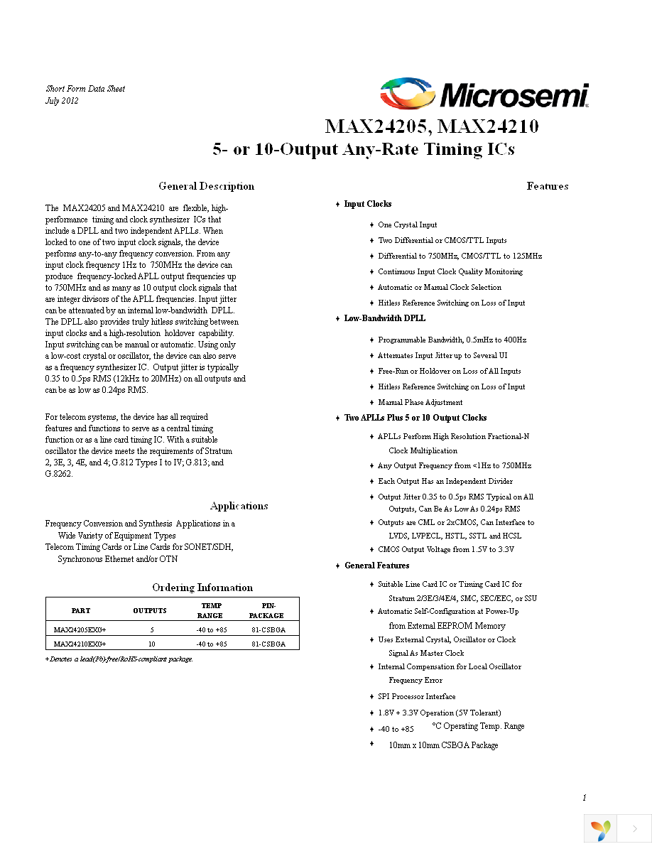 MAX24210EXG+ Page 1