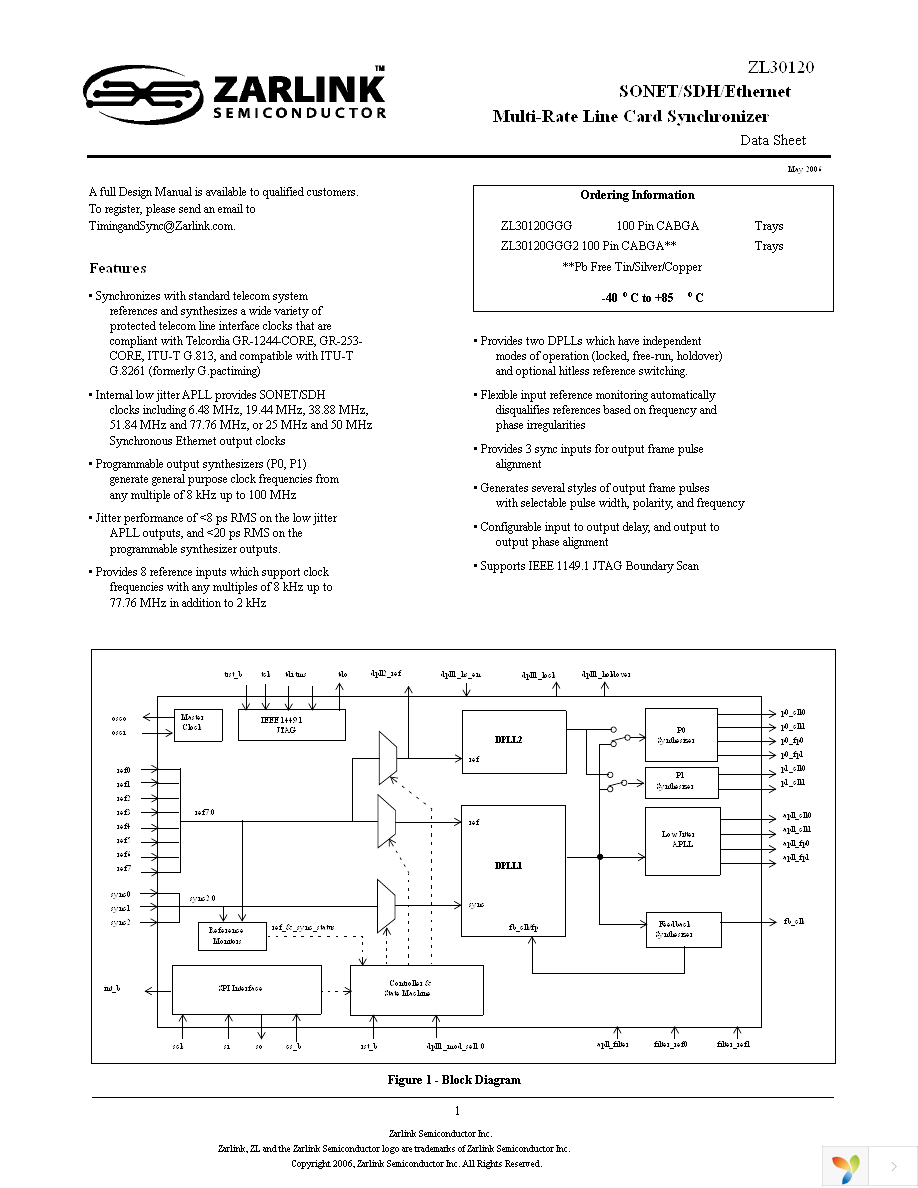 ZL30120GGG Page 1