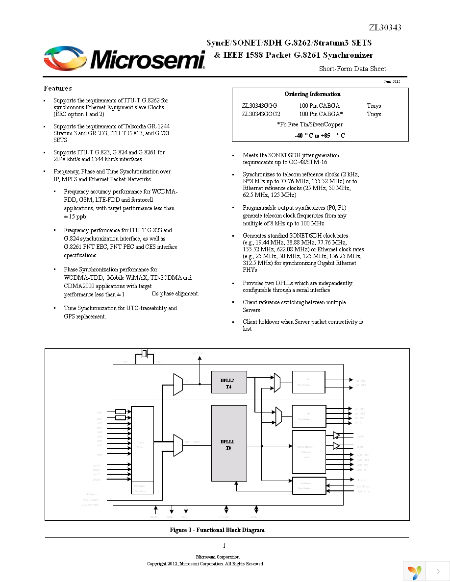 ZL30343GGG2 Page 1