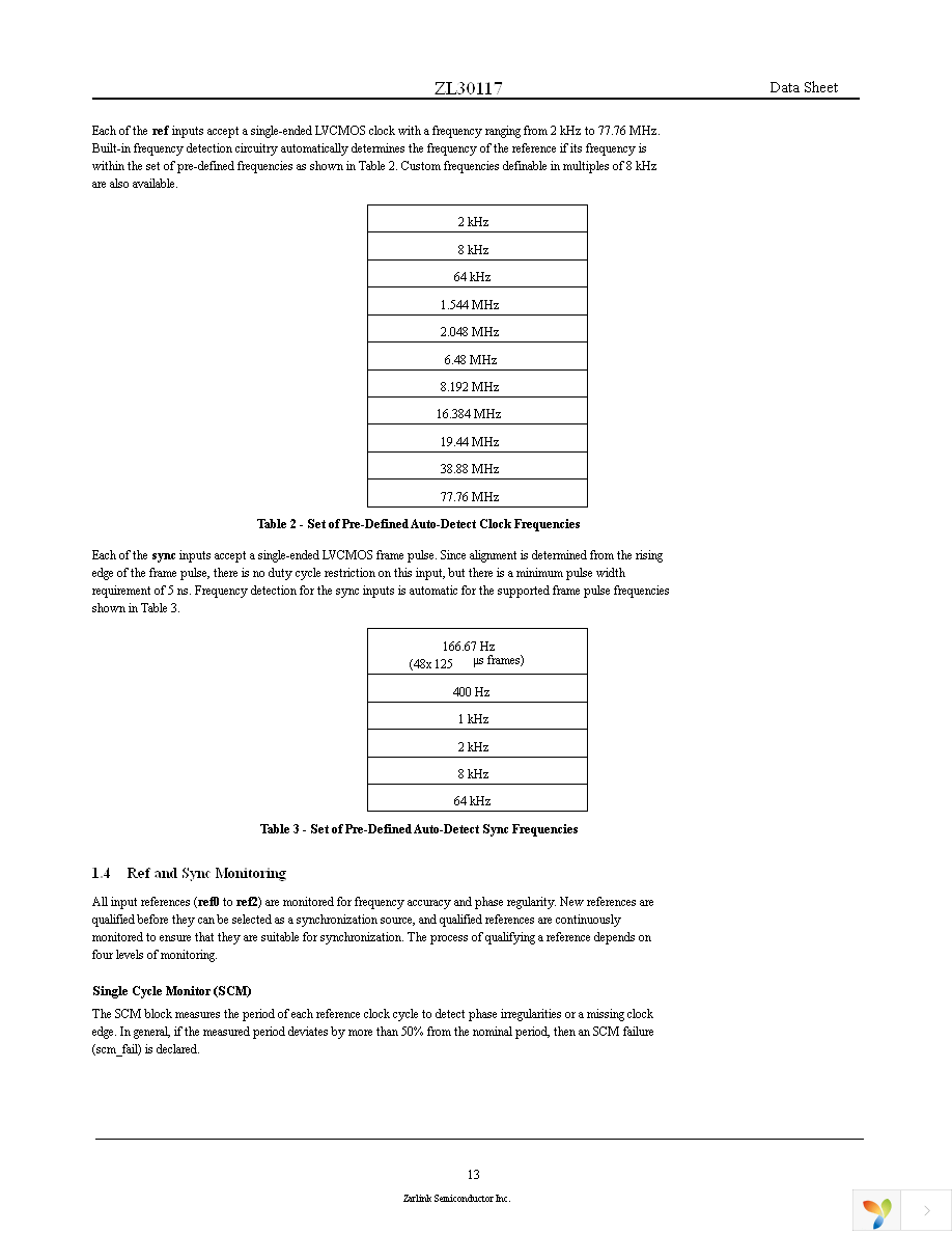 ZL30117GGG2 Page 13