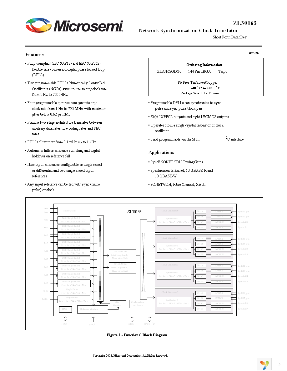 ZL30163GDG2 Page 1