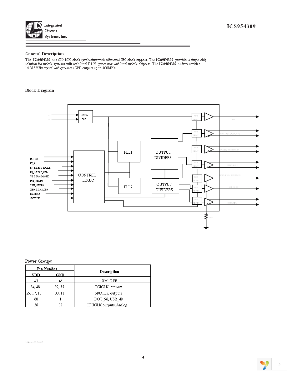 ICS954309BKLFT Page 4