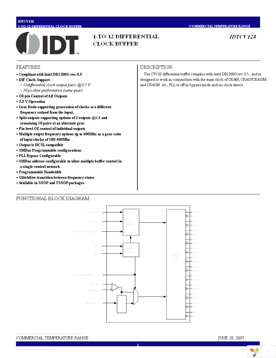 IDTCV128PVG Page 1