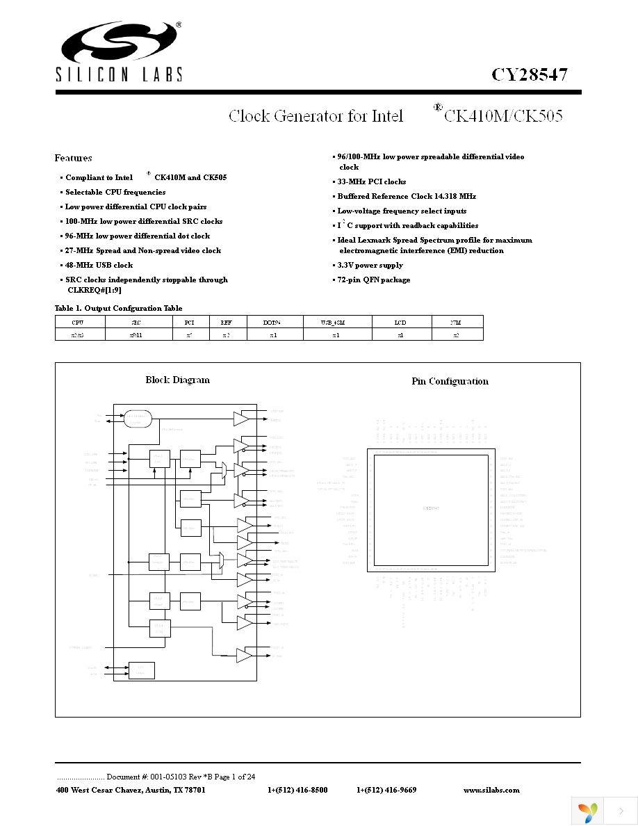 CY28547LFXC Page 1