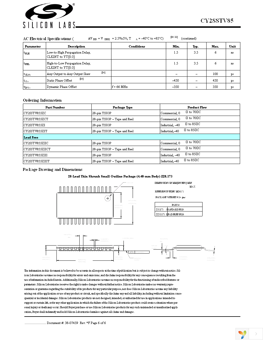 CY2SSTV855ZXC Page 6