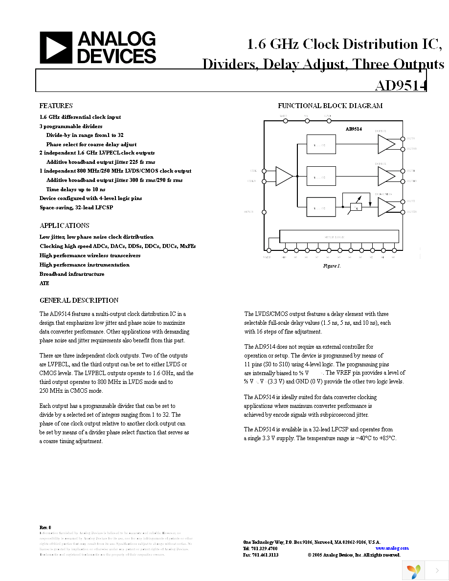 AD9514BCPZ Page 1