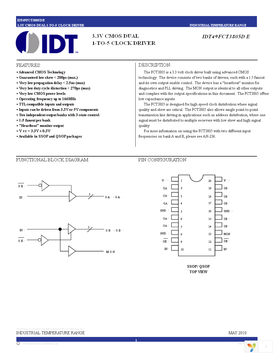 49FCT3805DPYGI Page 1