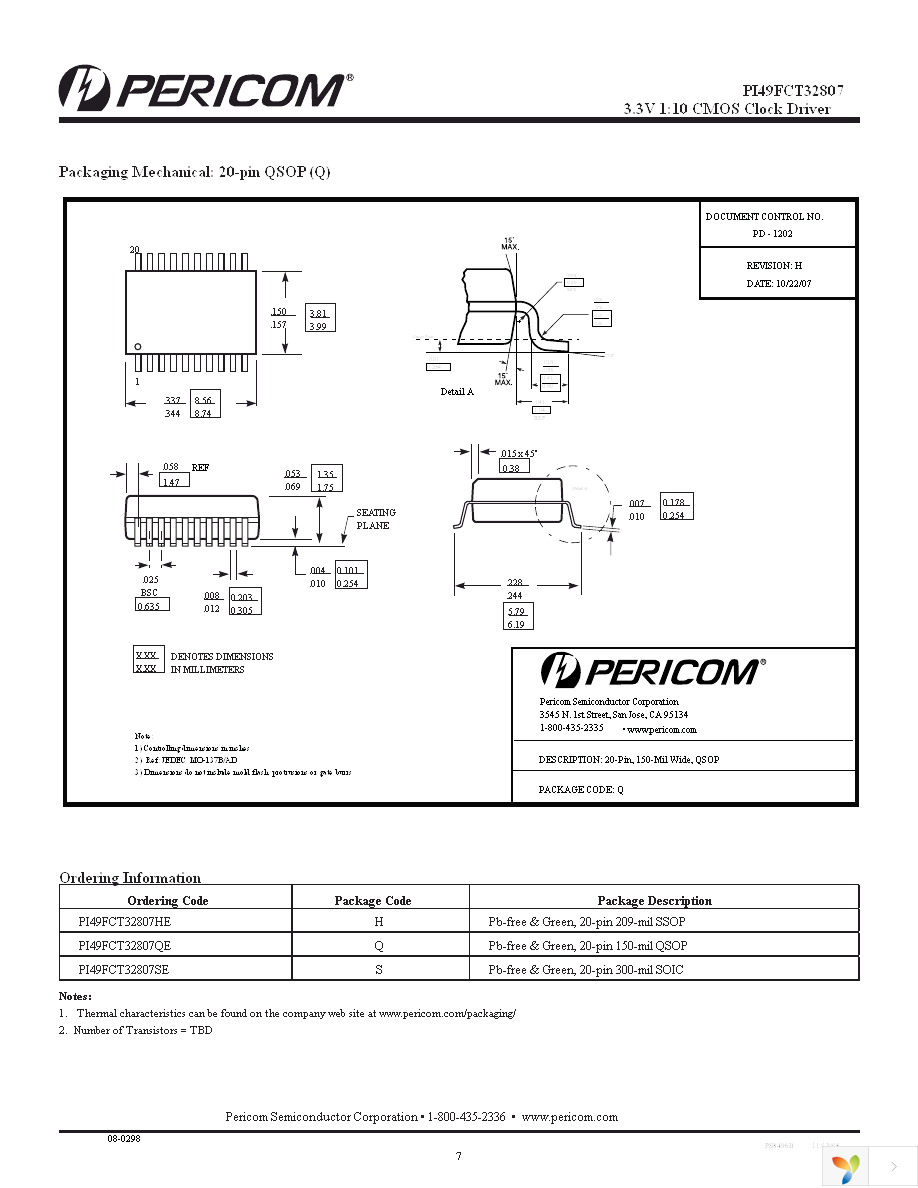 PI49FCT32807HE Page 7