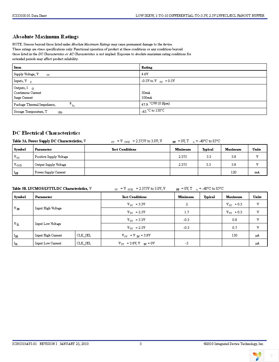 85310AYI-01LF Page 3