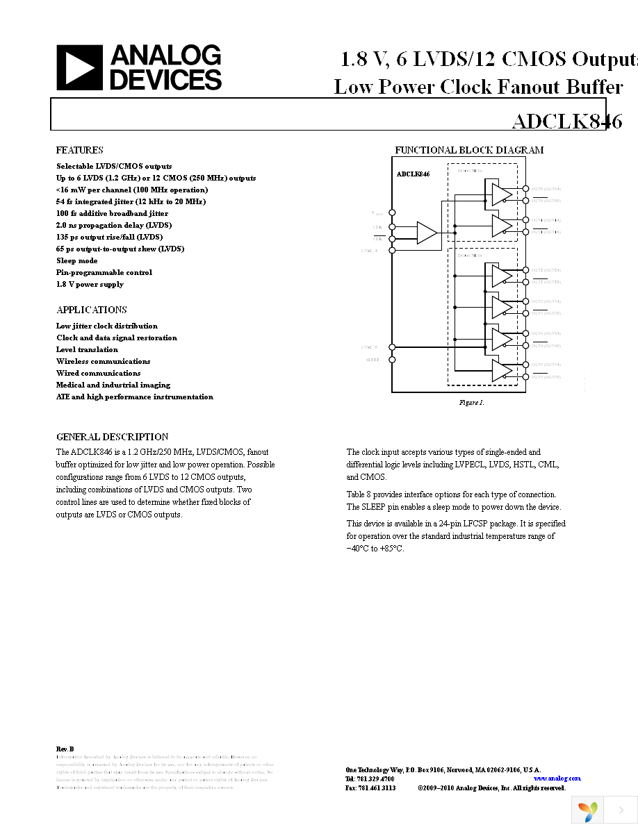 ADCLK846BCPZ Page 1