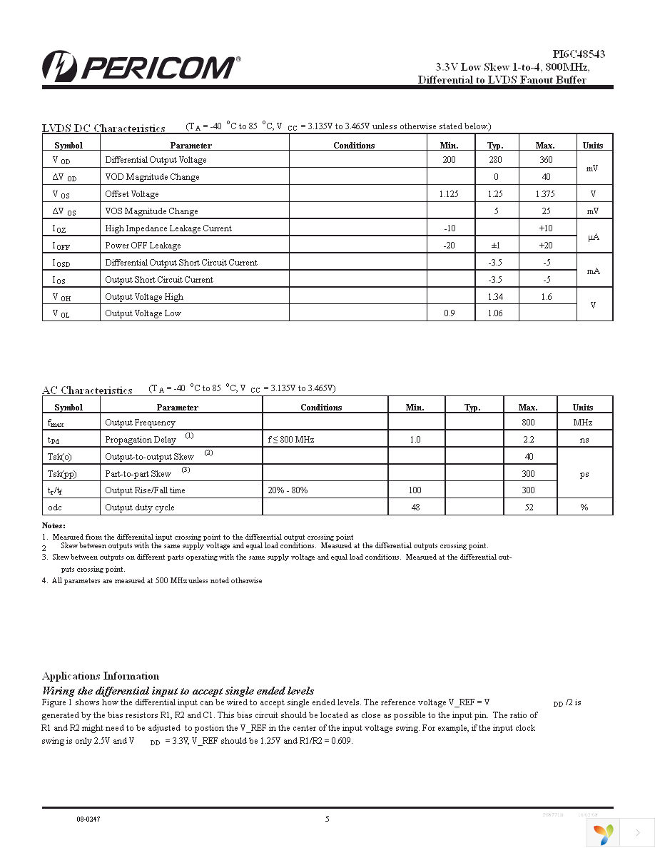 PI6C48543LE Page 5