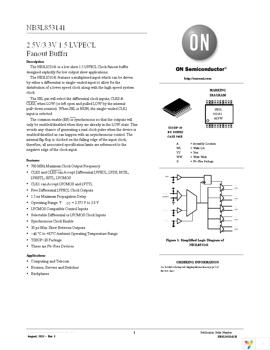 NB3L853141DTG Page 1