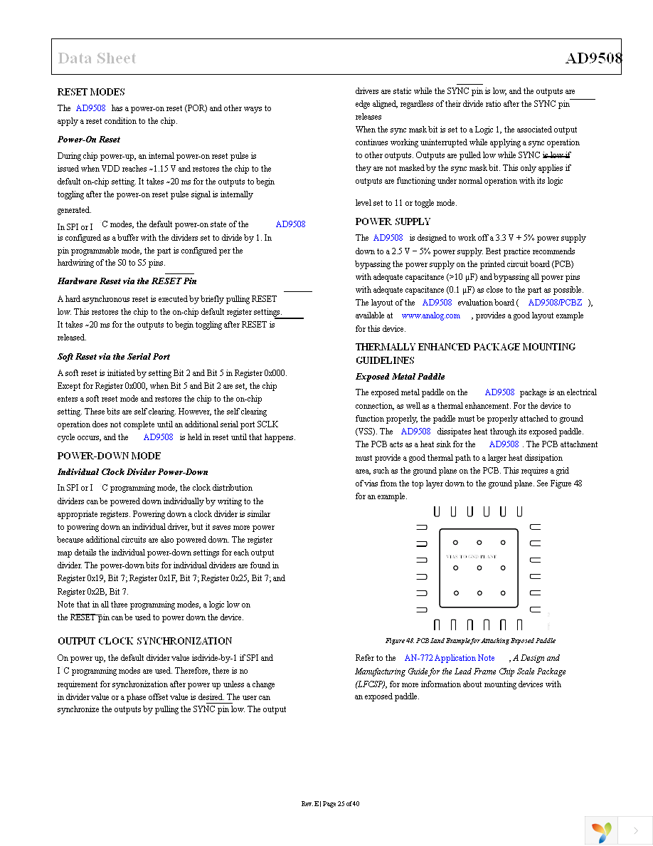 AD9508BCPZ Page 25