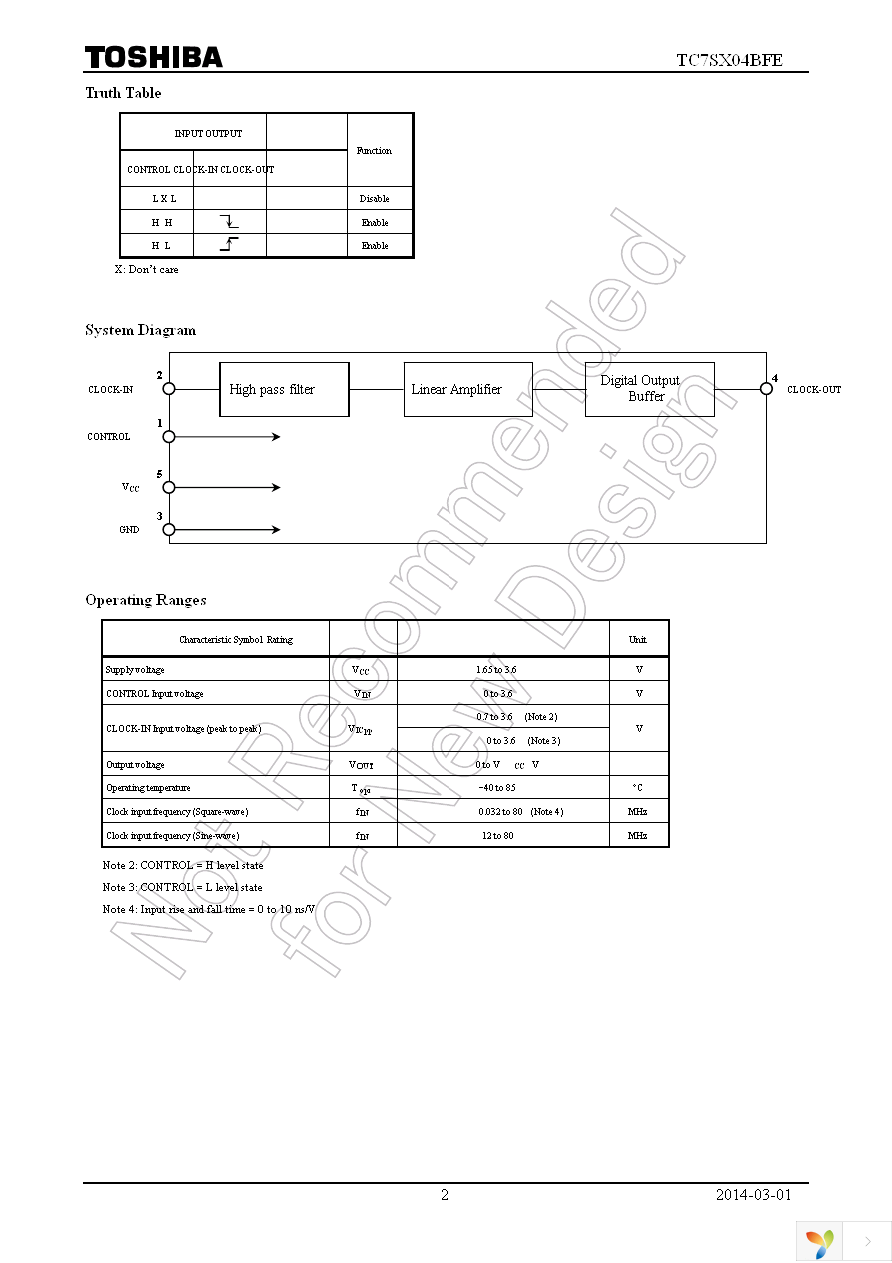 TC7SX04BFE,LM Page 2