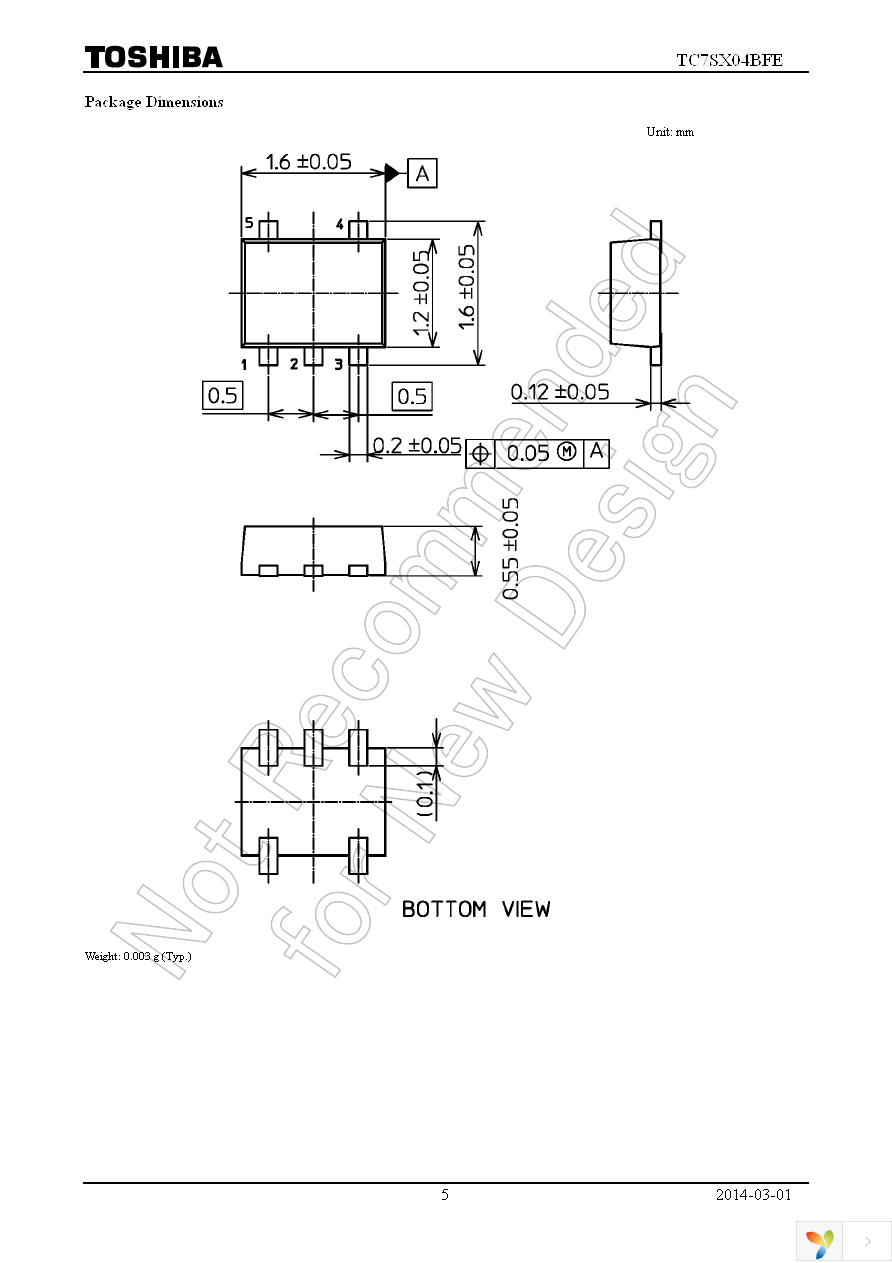 TC7SX04BFE,LM Page 5