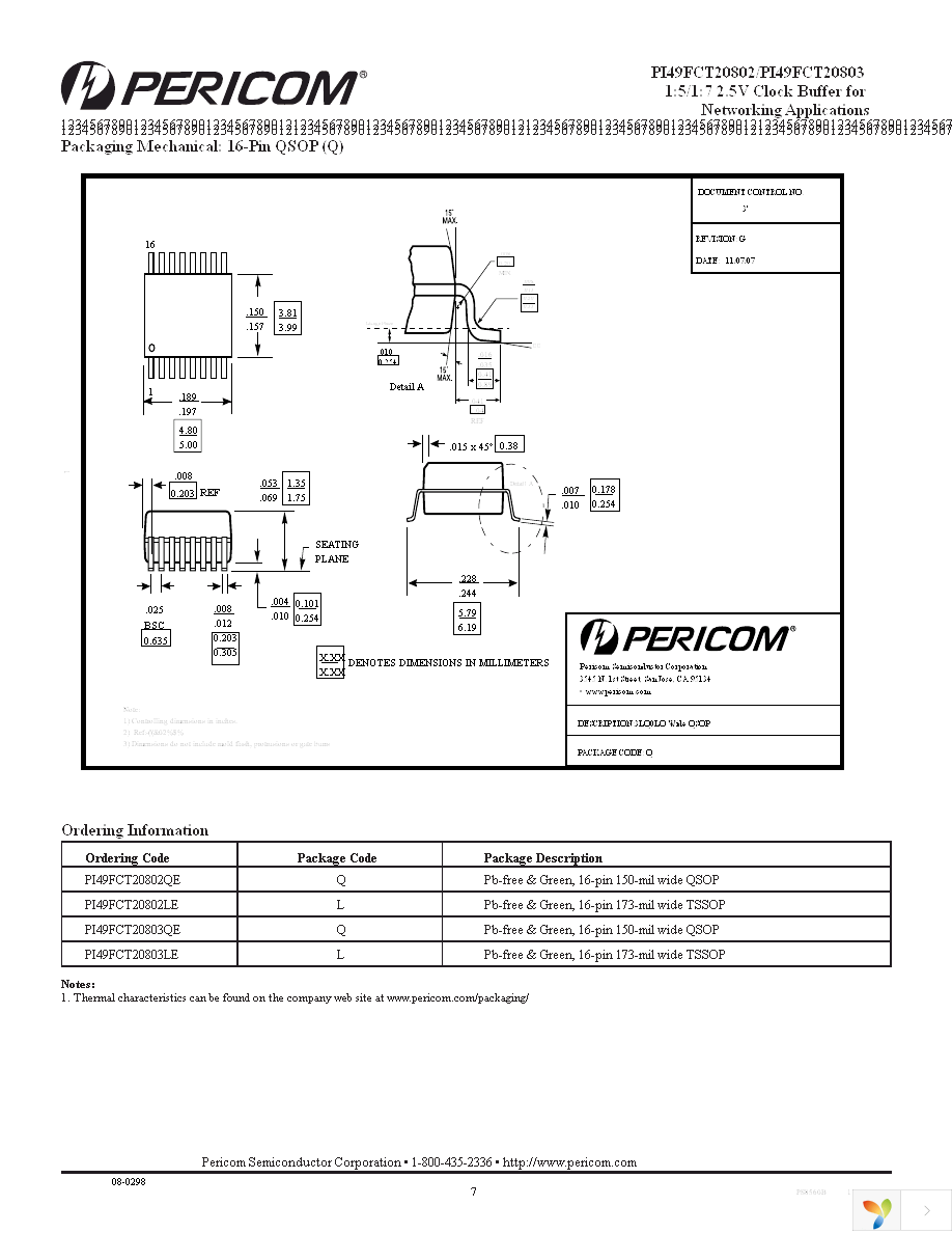 PI49FCT20802QEX Page 7