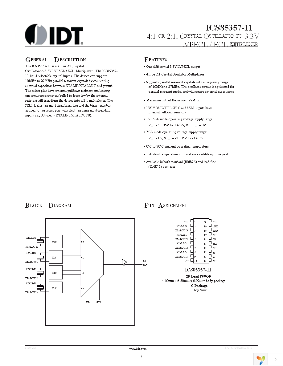 85357AG-11LFT Page 1