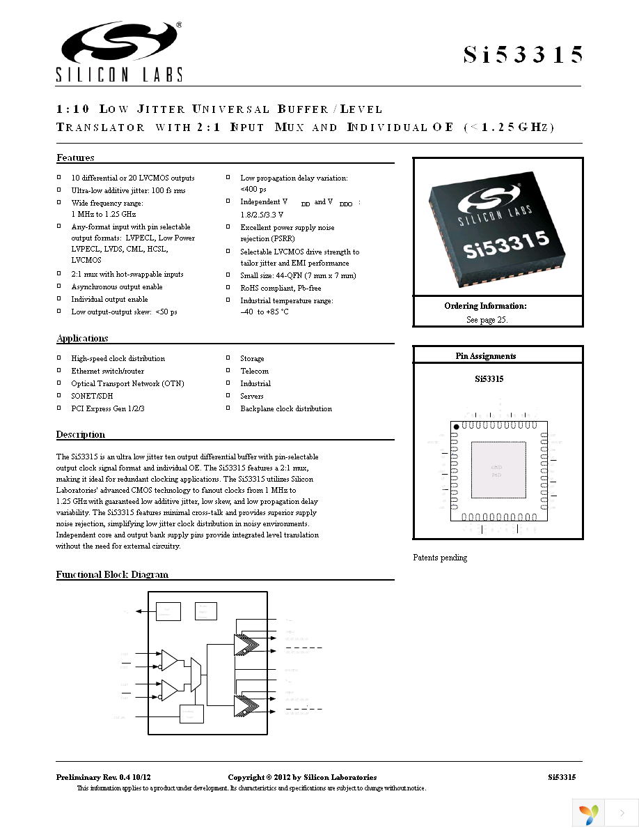 SI53315-B-GMR Page 1