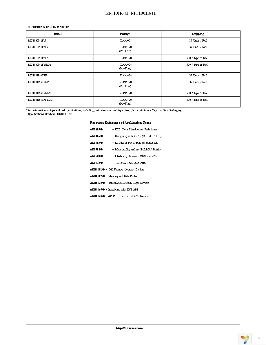 MC10H641FNR2G Page 8