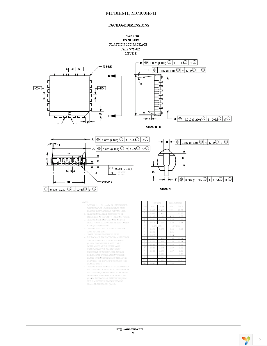 MC10H641FNR2G Page 9