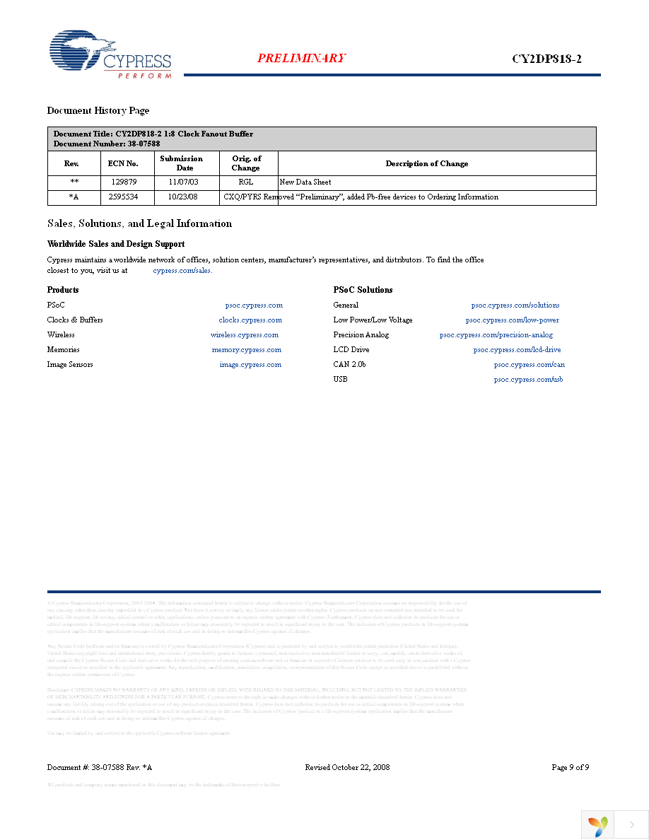 CY2DP818ZXI-2 Page 9