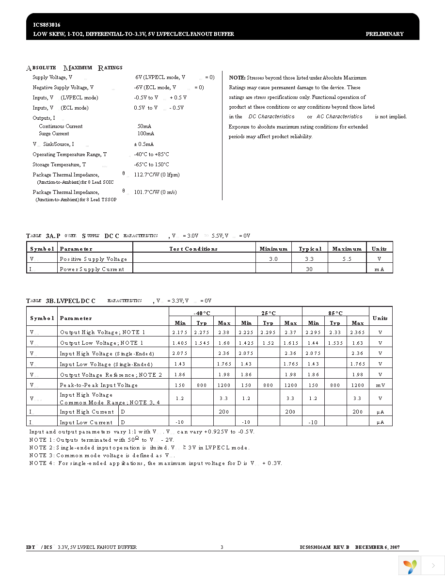 ICS853016AGLF Page 3