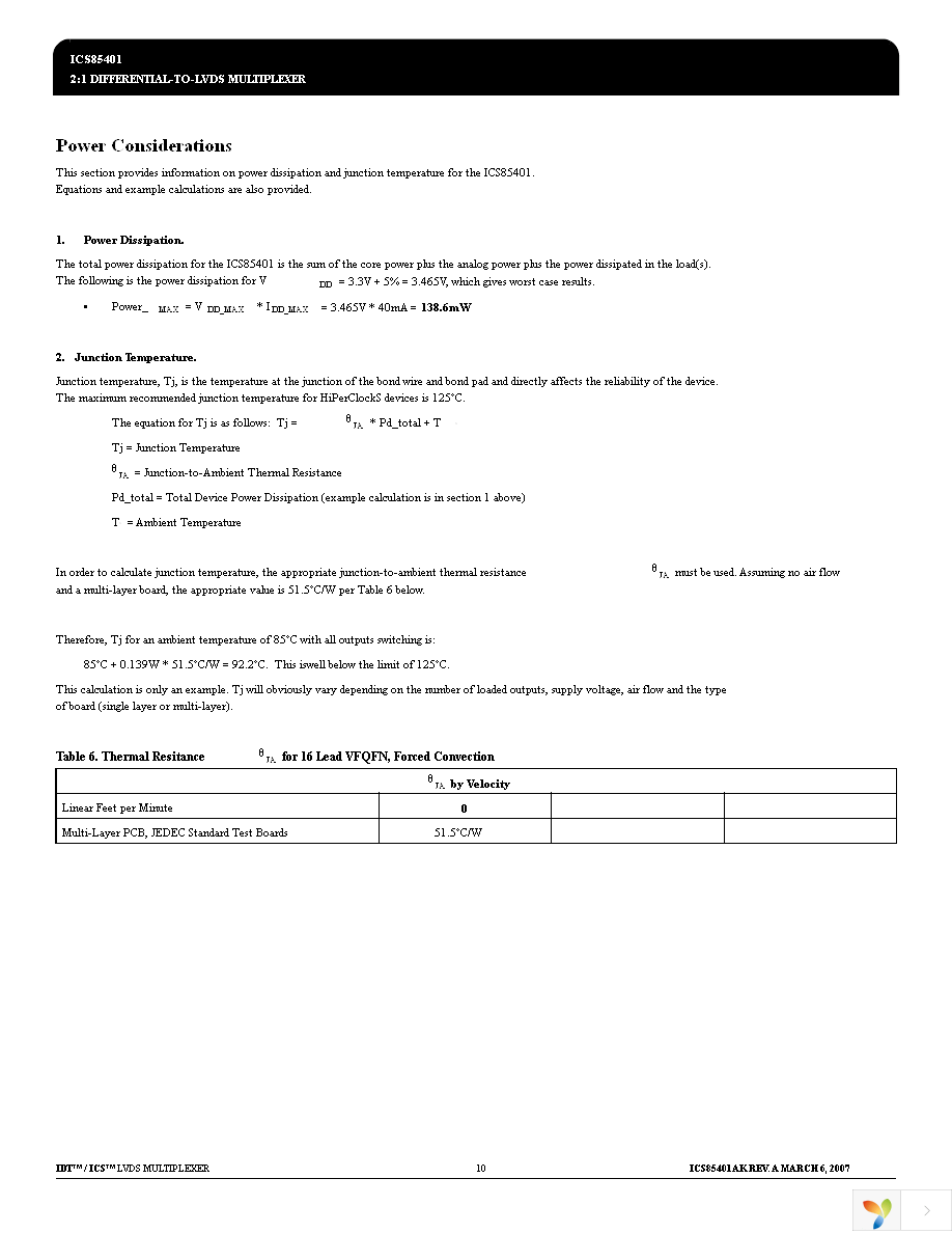 ICS85401AKLF Page 10