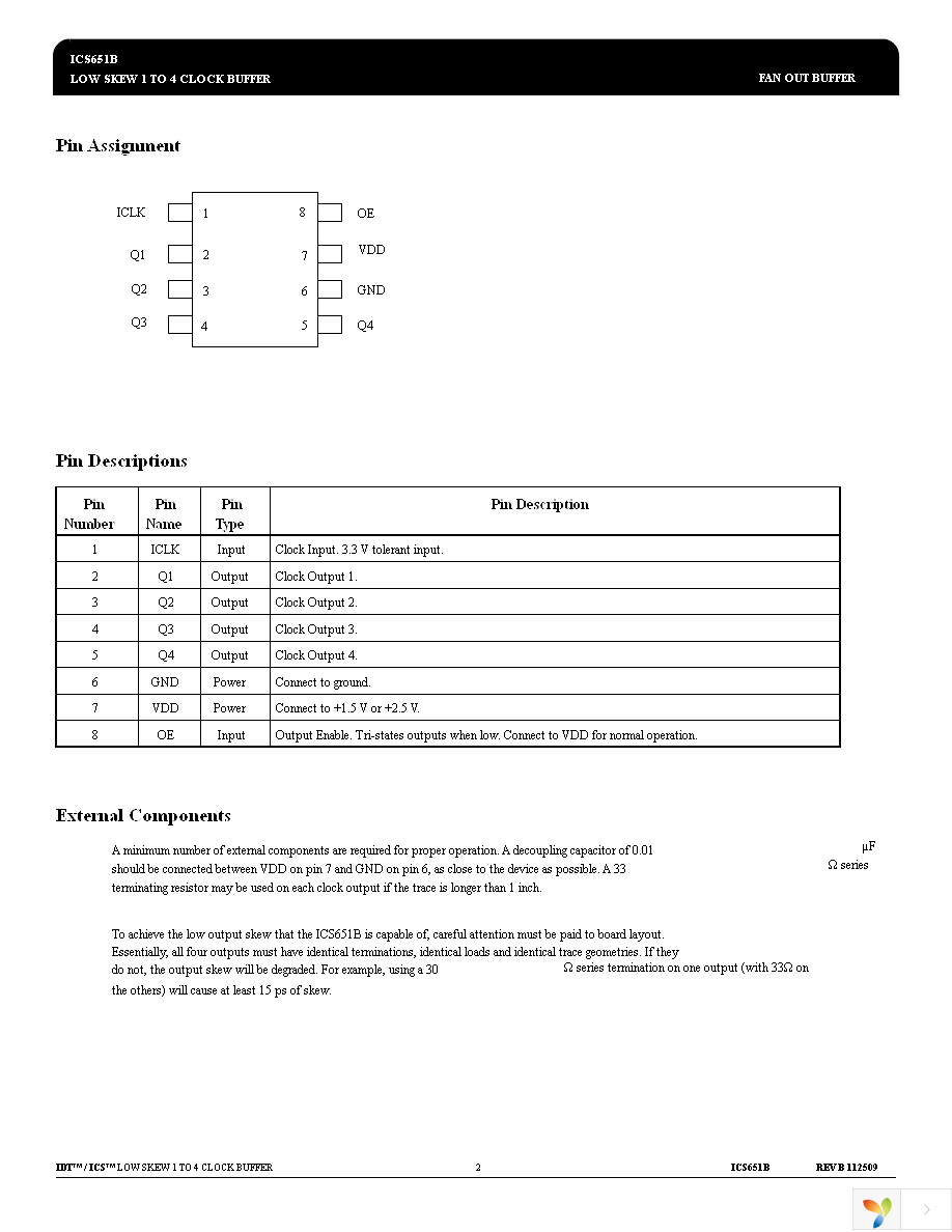 ICS651BMLF Page 2