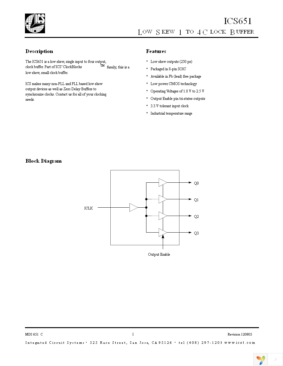 ICS651MI Page 1