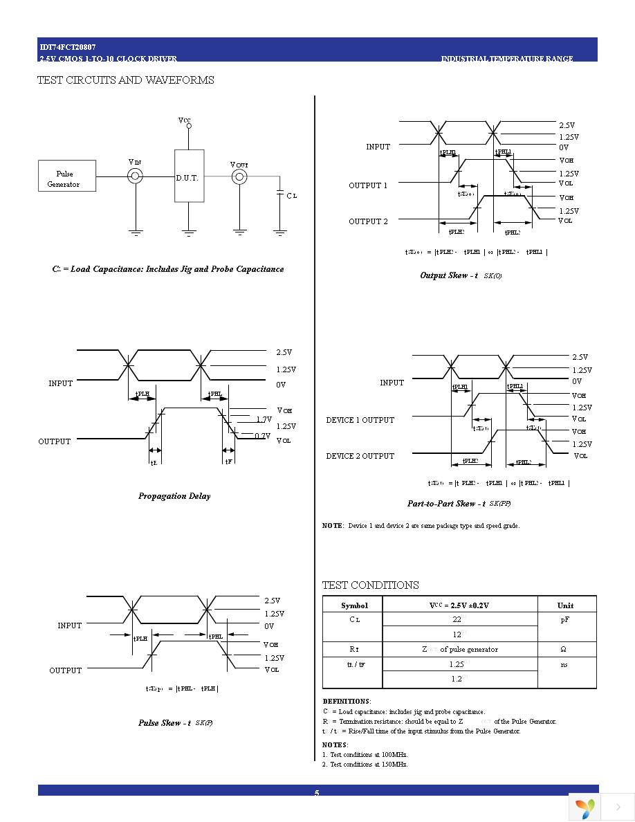 IDT74FCT20807PYI Page 5