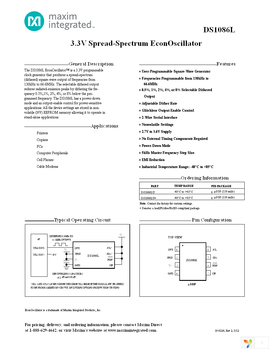 DS1086LU+ Page 1