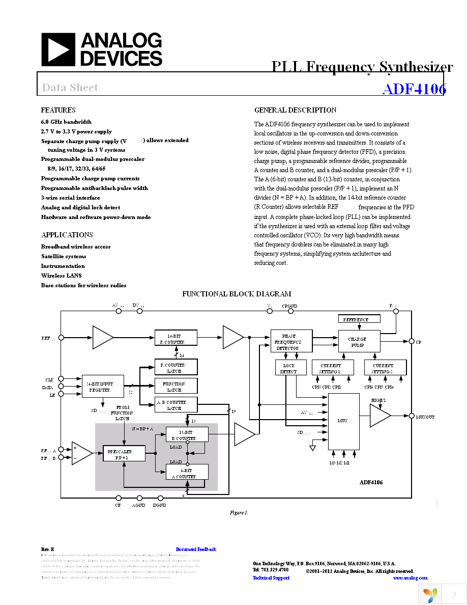 ADF4106BRUZ-R7 Page 1