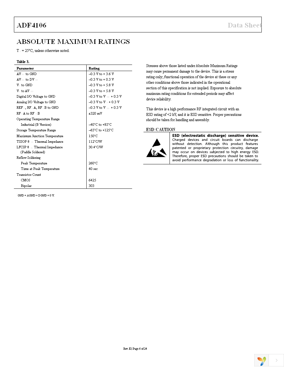 ADF4106BRUZ-R7 Page 6