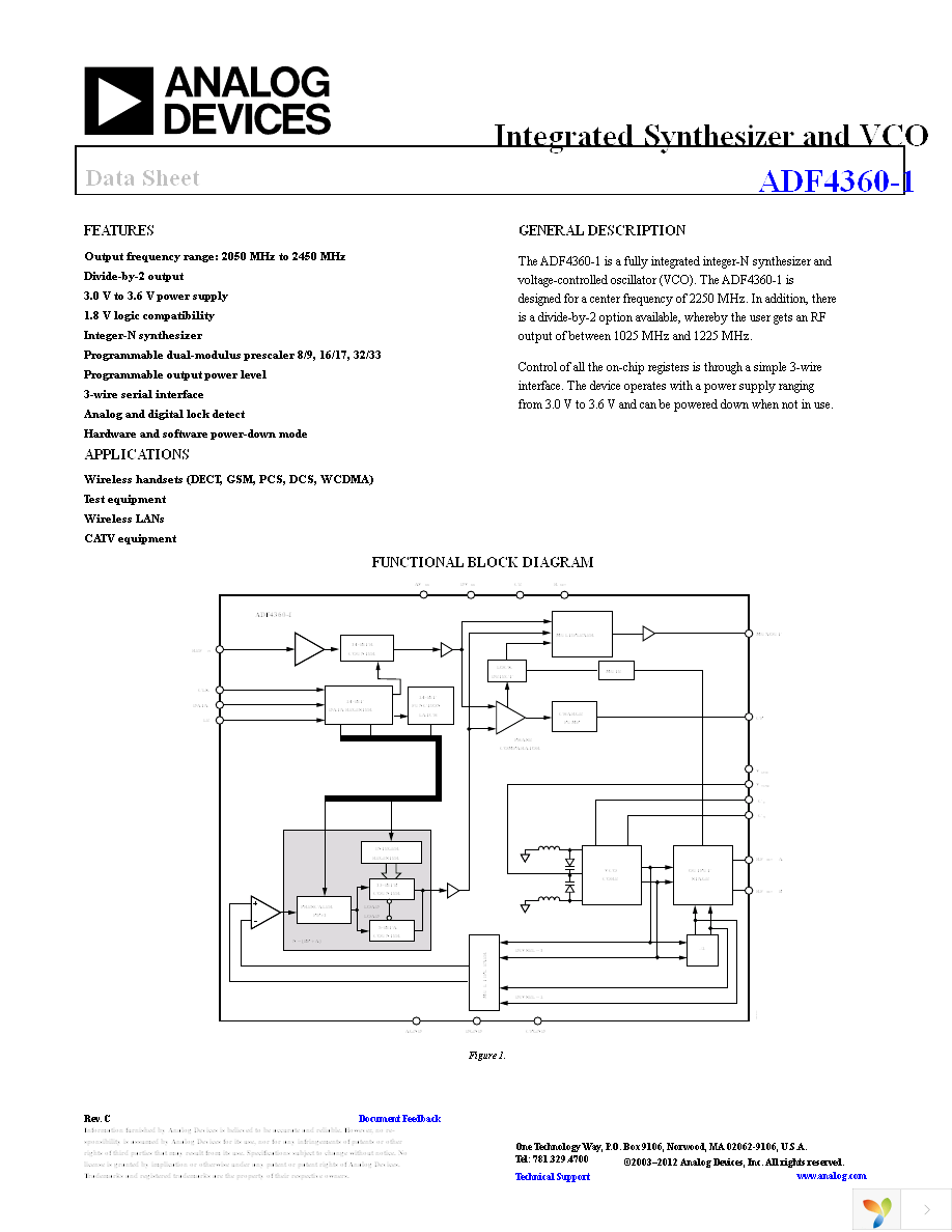 ADF4360-1BCPZRL7 Page 1