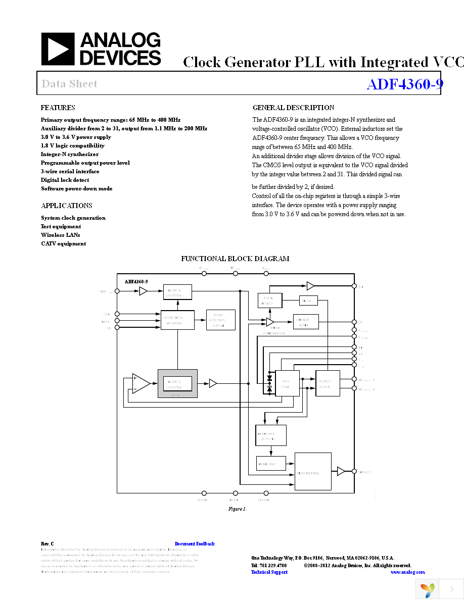 ADF4360-9BCPZRL7 Page 1