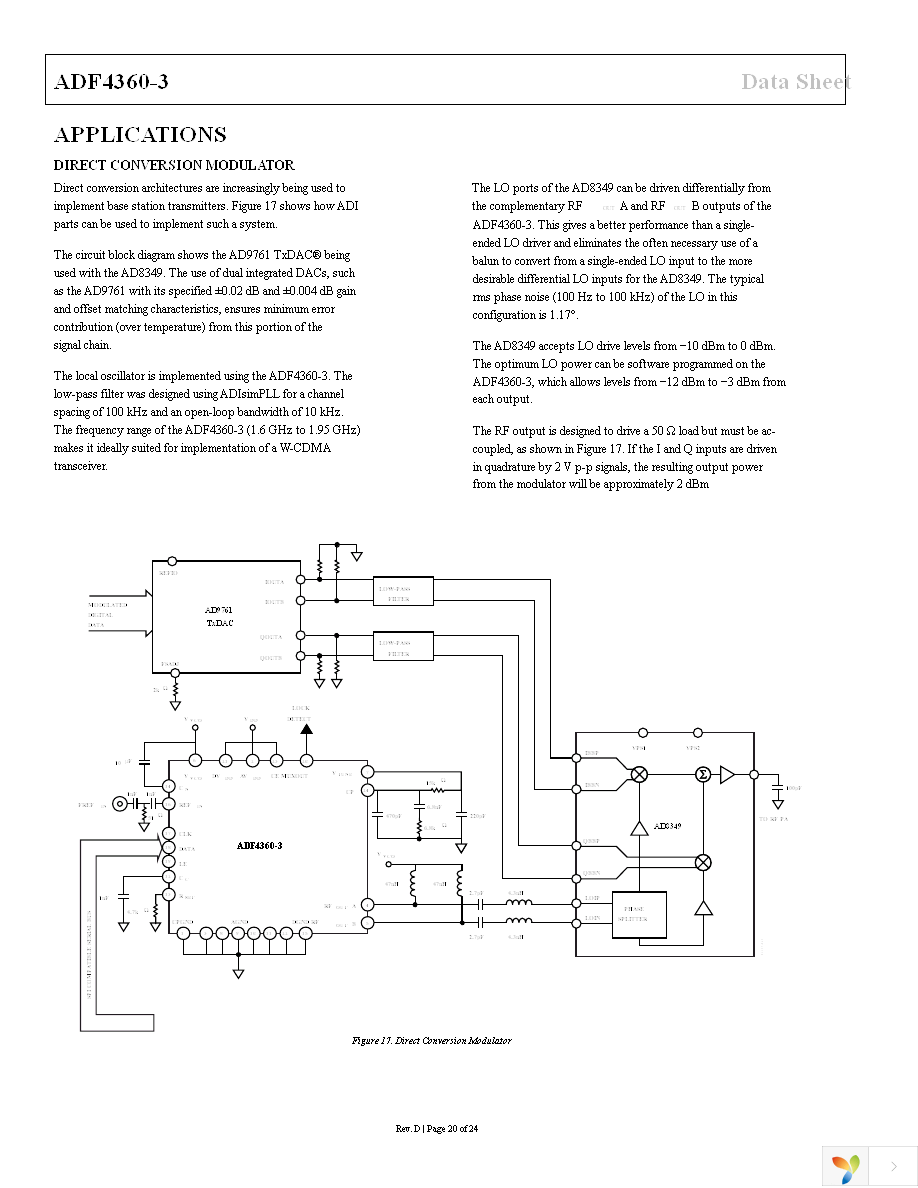 ADF4360-3BCPZRL7 Page 20