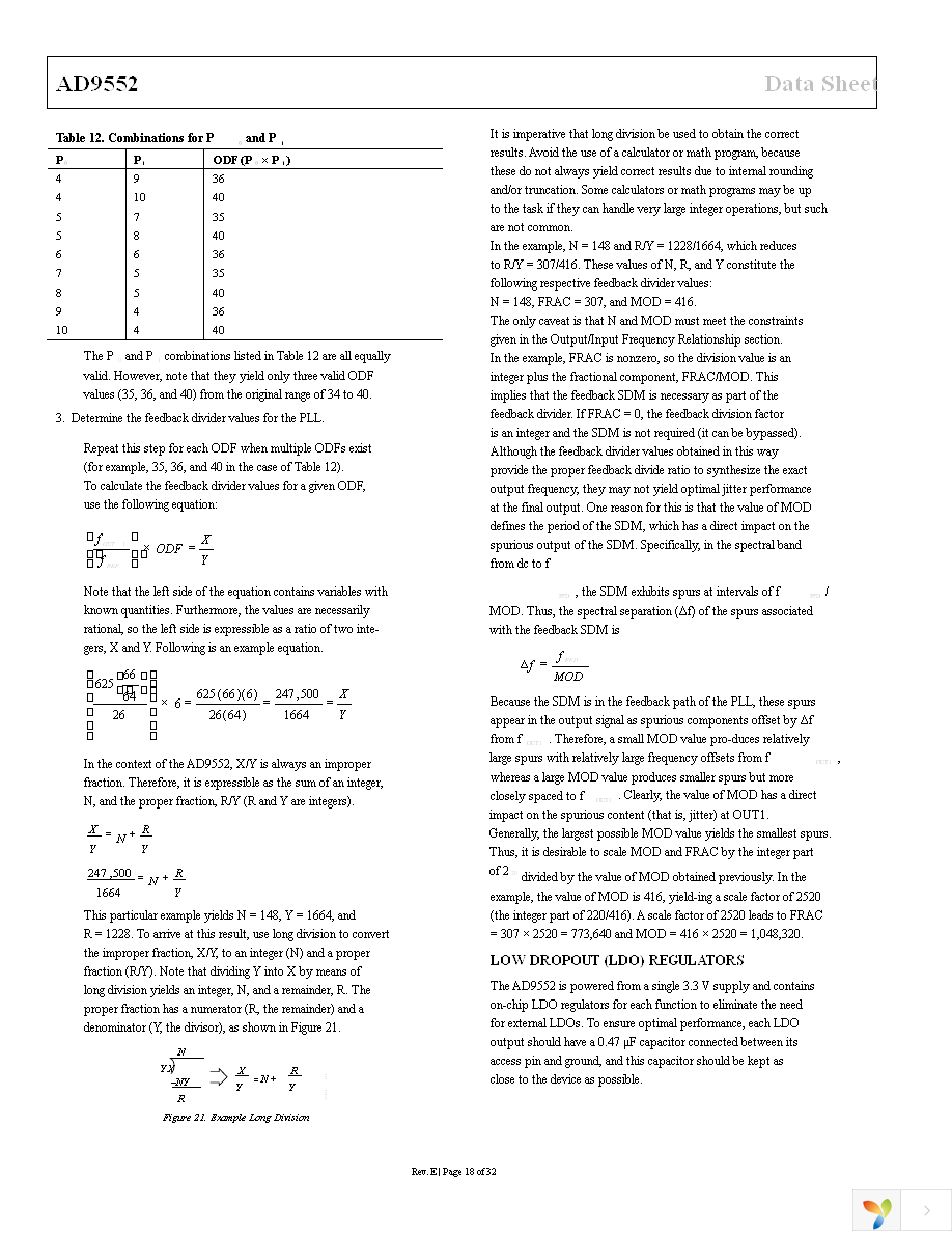 AD9552BCPZ Page 18