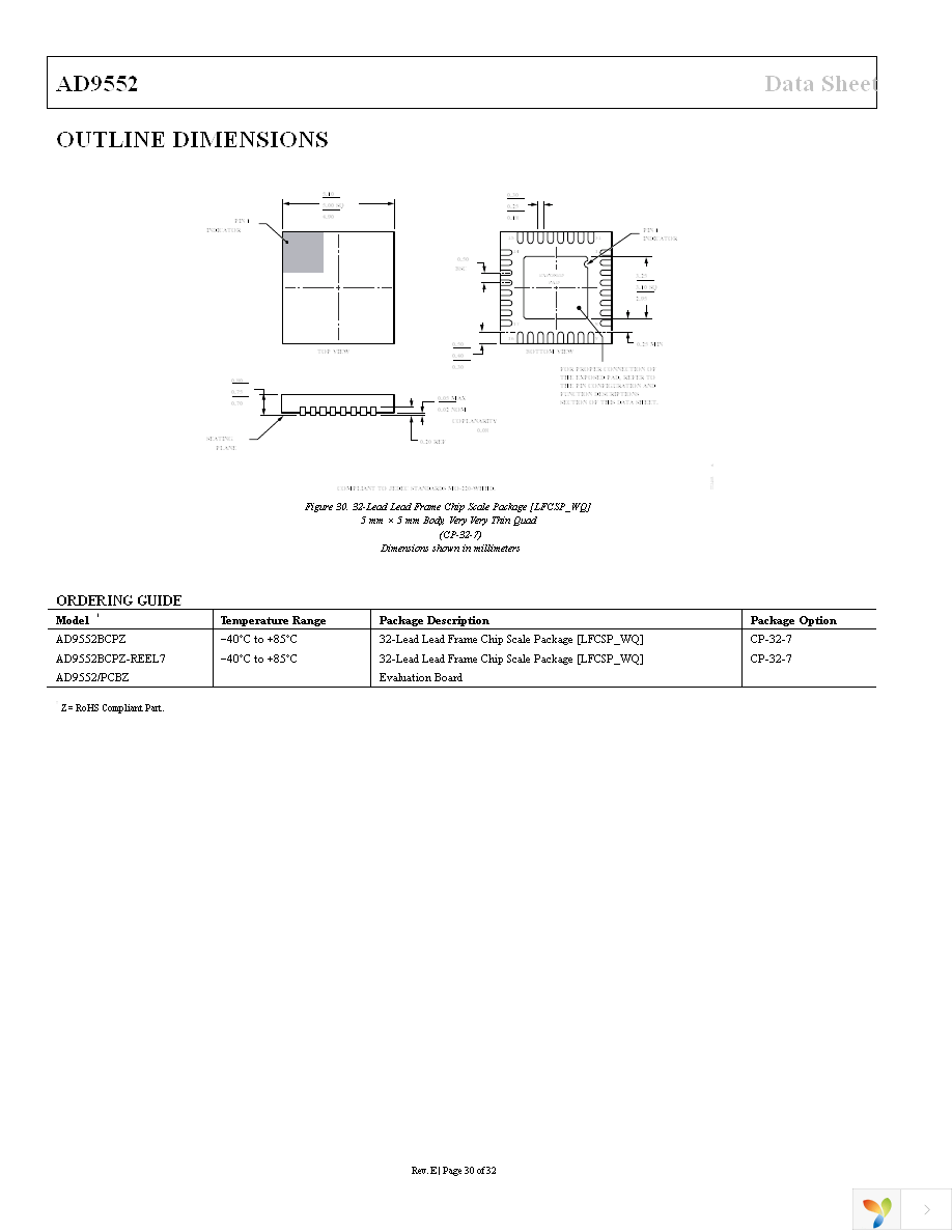 AD9552BCPZ Page 30