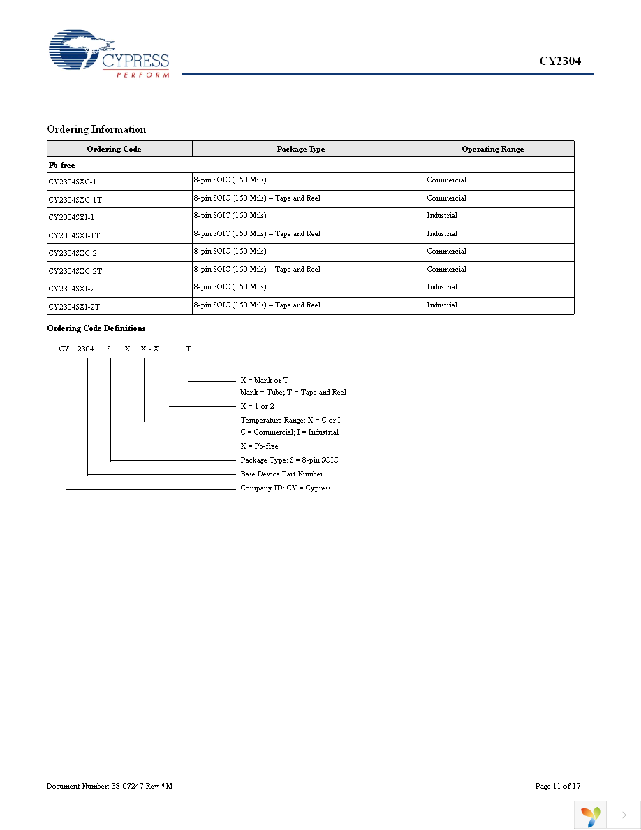 CY2304SXI-1 Page 11