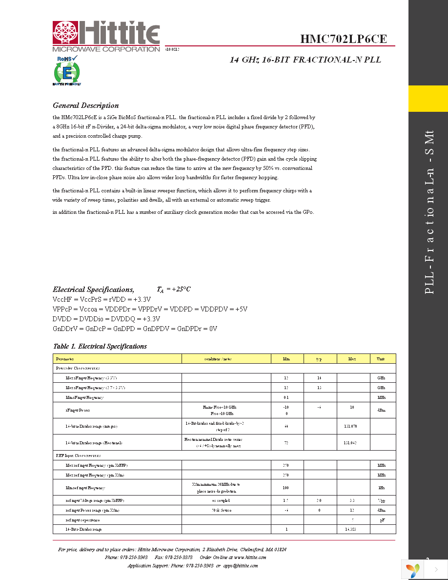 HMC702LP6CE Page 4