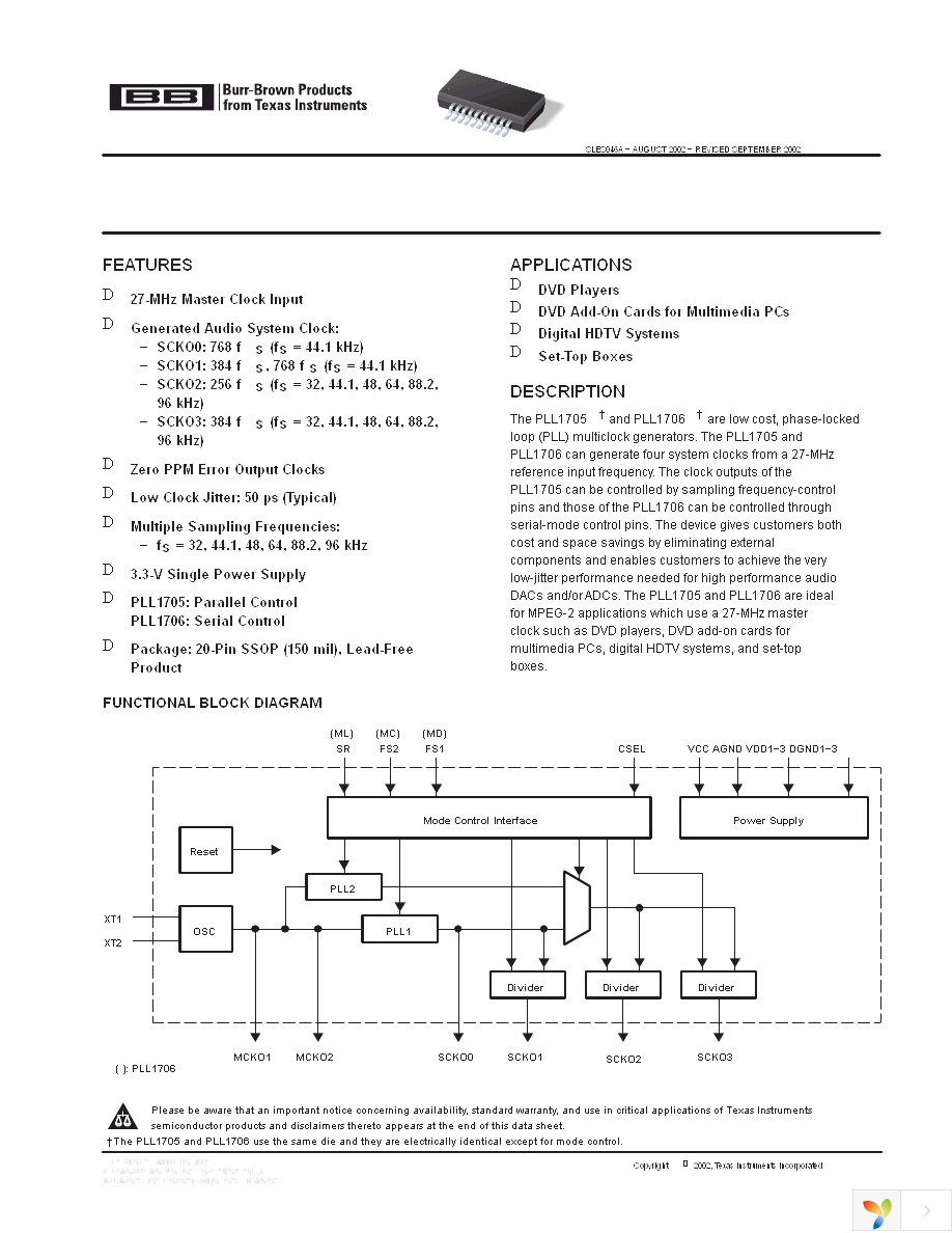 PLL1705DBQ Page 1