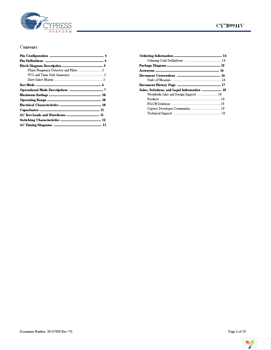 CY7B9911V-5JXC Page 3